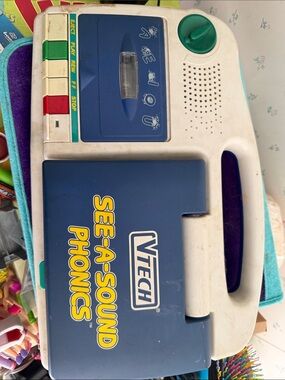 VTech See-A-Sound Phonics Portable Cassette Player - Blue & White
